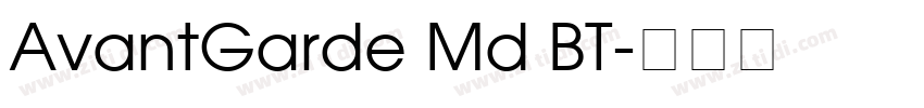 AvantGarde Md BT字体转换